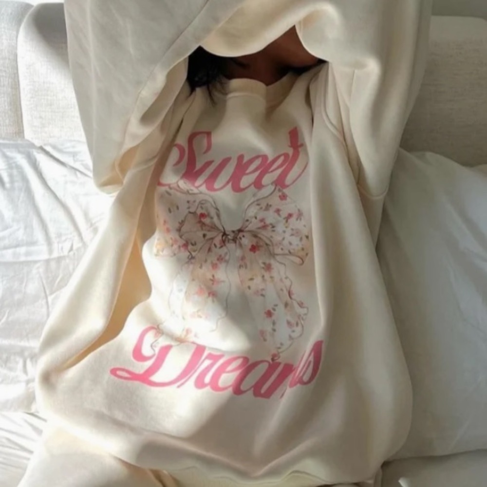 SWEET DREAMS VINTAGE BOW CREWNECK SWEATSHIRT!! Quality!!!!! New M - Picture 4 of 6